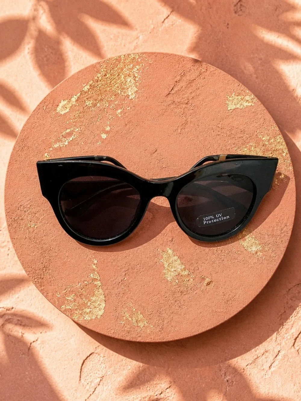NWT Women’s Black Oval Cat Eye Fashion  Sunglasses UV Protection